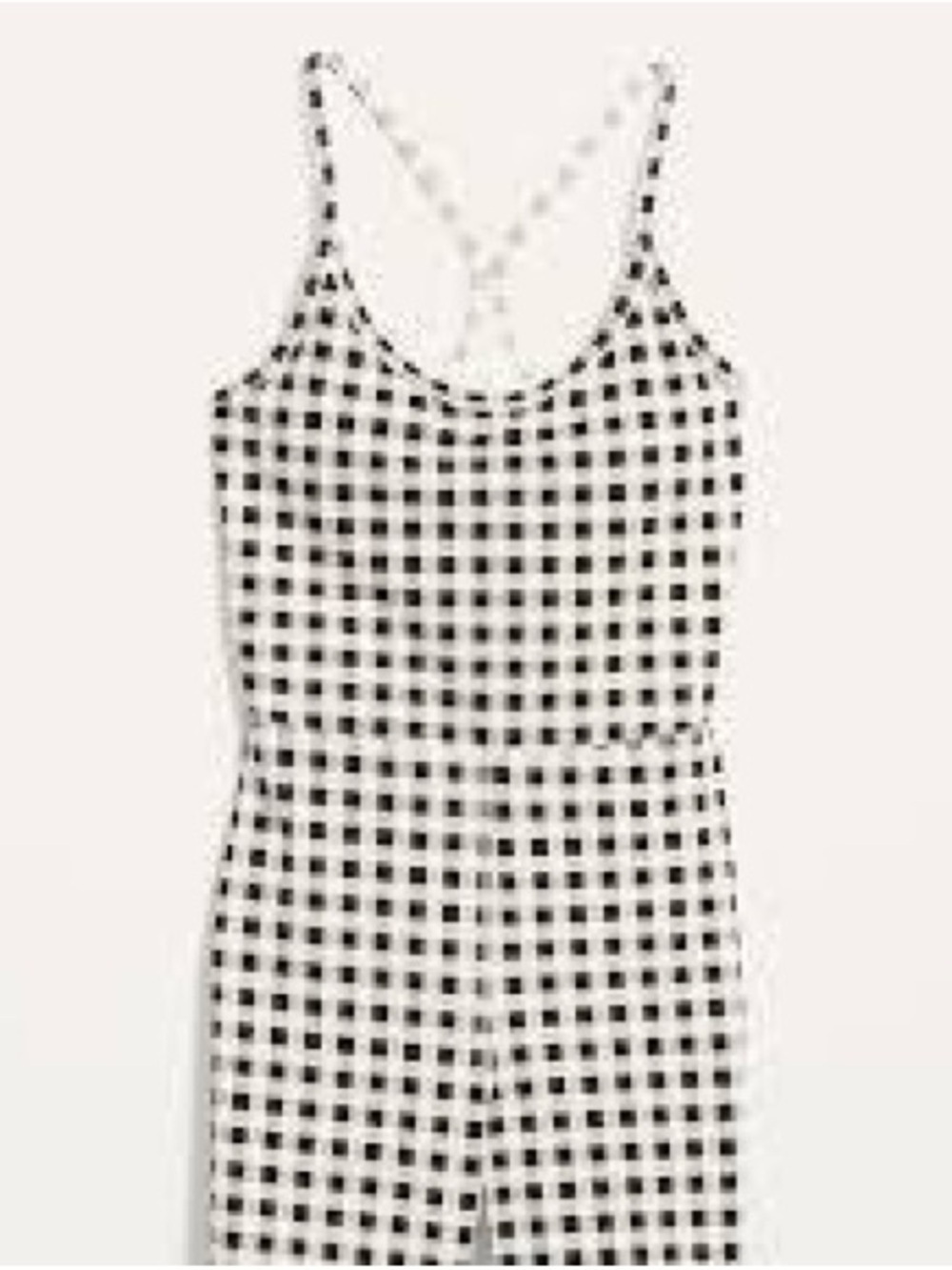 Old Navy Active Cloud+ Racerback Bodysuit 6-inch inseam; Size: L (12) Gingham